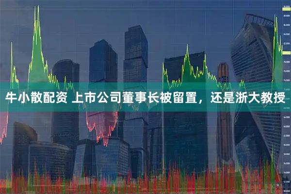 牛小散配资 上市公司董事长被留置，还是浙大教授